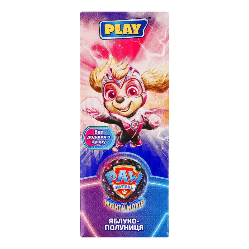 Сік яблучно-полуничний відновлений з м'якоттю PLAY,Paw Patrol The Movie 200мл